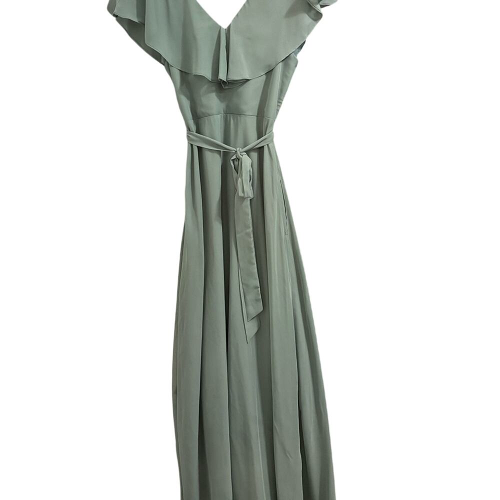 Birdy Grey Sage Green Ruffle Wrap Maxi Dress - Picture 6 of 11